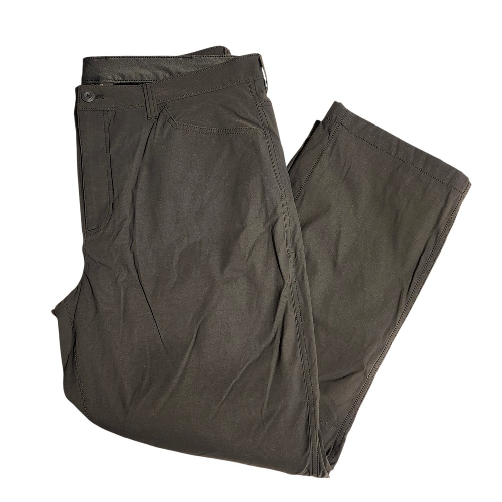 Eddie Bauer Mens Fleece Lined Tech Pants Dark Gray 40x30 Nylon Spandex Stretch